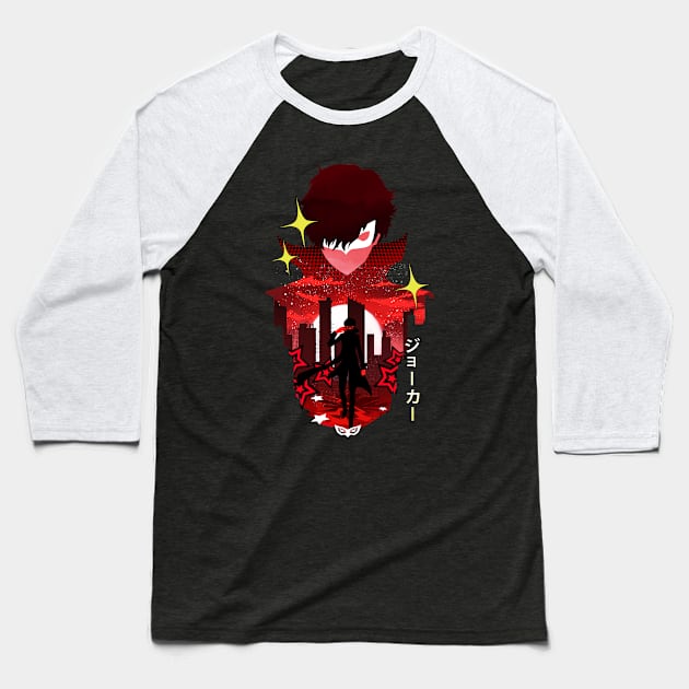 Joker Sunset Baseball T-Shirt by DANDINGEROZZ